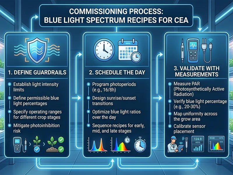 Blue Light Spectrum Recipes for CEA